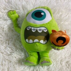Disney Green and Orange Mike Wazowski Musical  Stuffed Animal